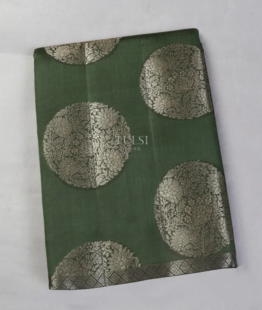 Green Chaniya Silk Saree T521678-image