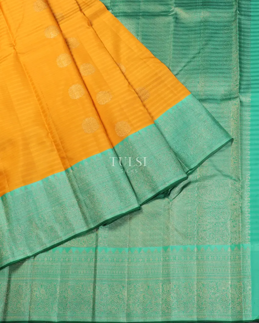 Yellow Kanjivaram Silk Saree T5146682