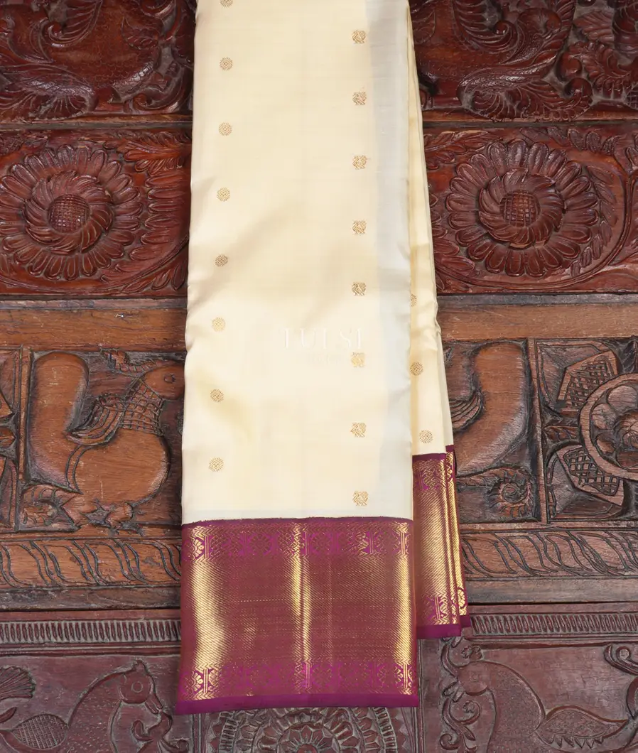 Cream Kanjivaram Silk Saree T501457-image