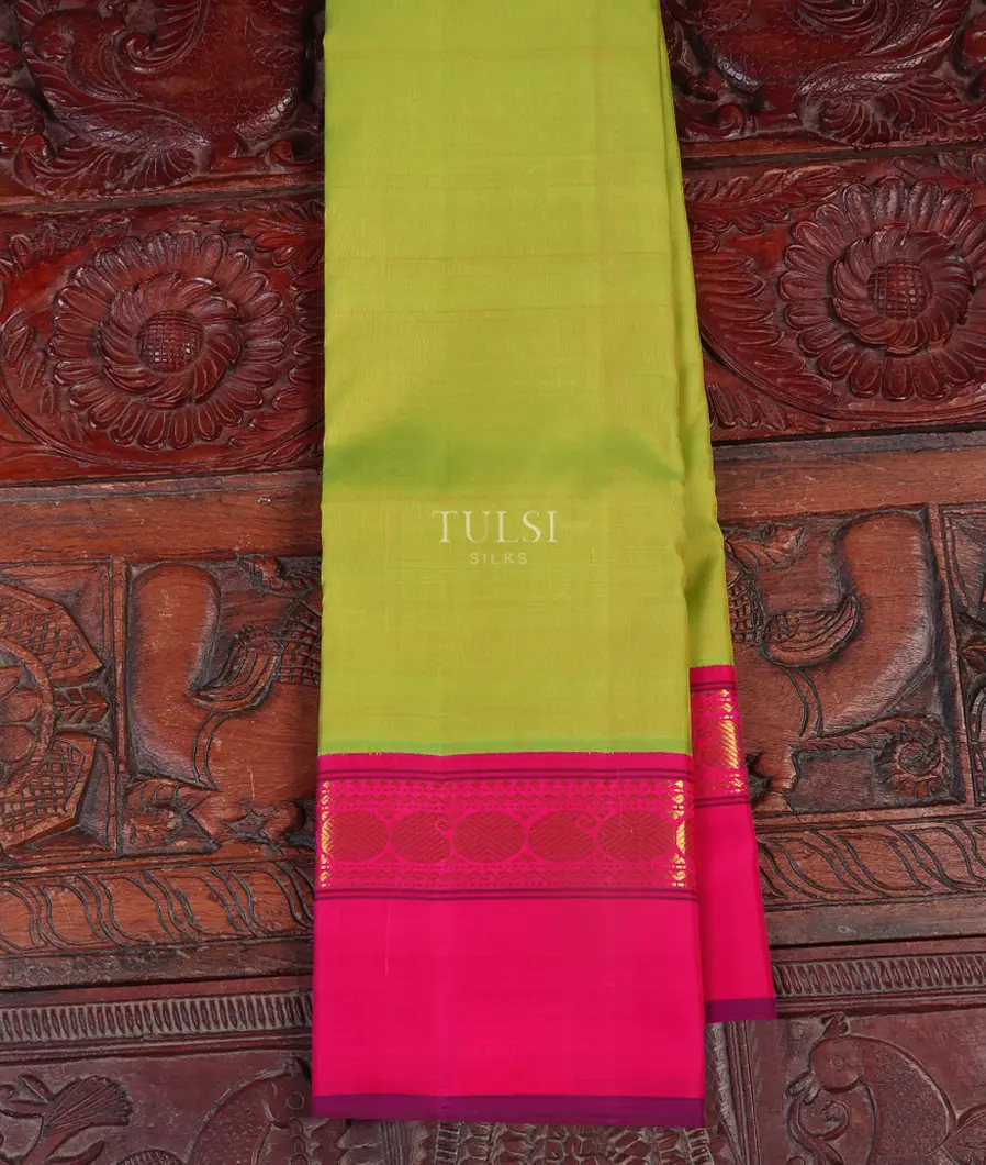 Yellowish Green Kanjivaram Silk Saree T520580-image