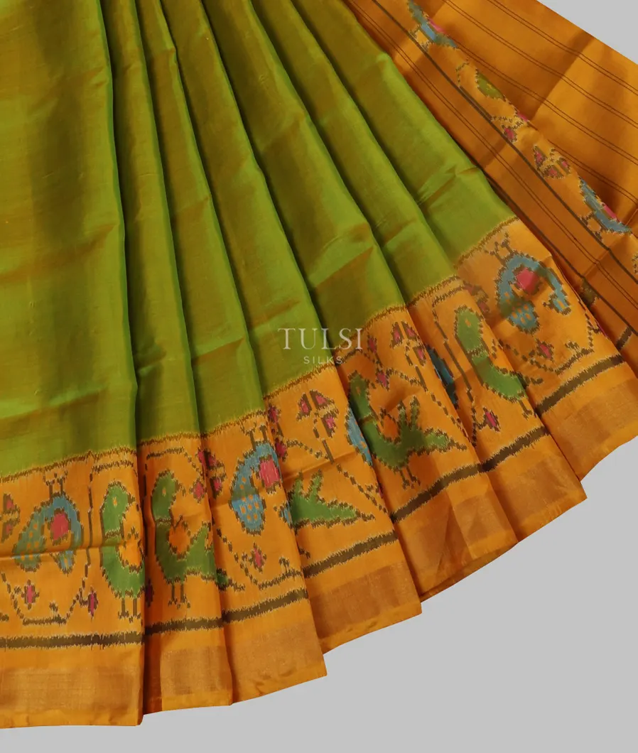 Green Patola Silk Saree T5283152