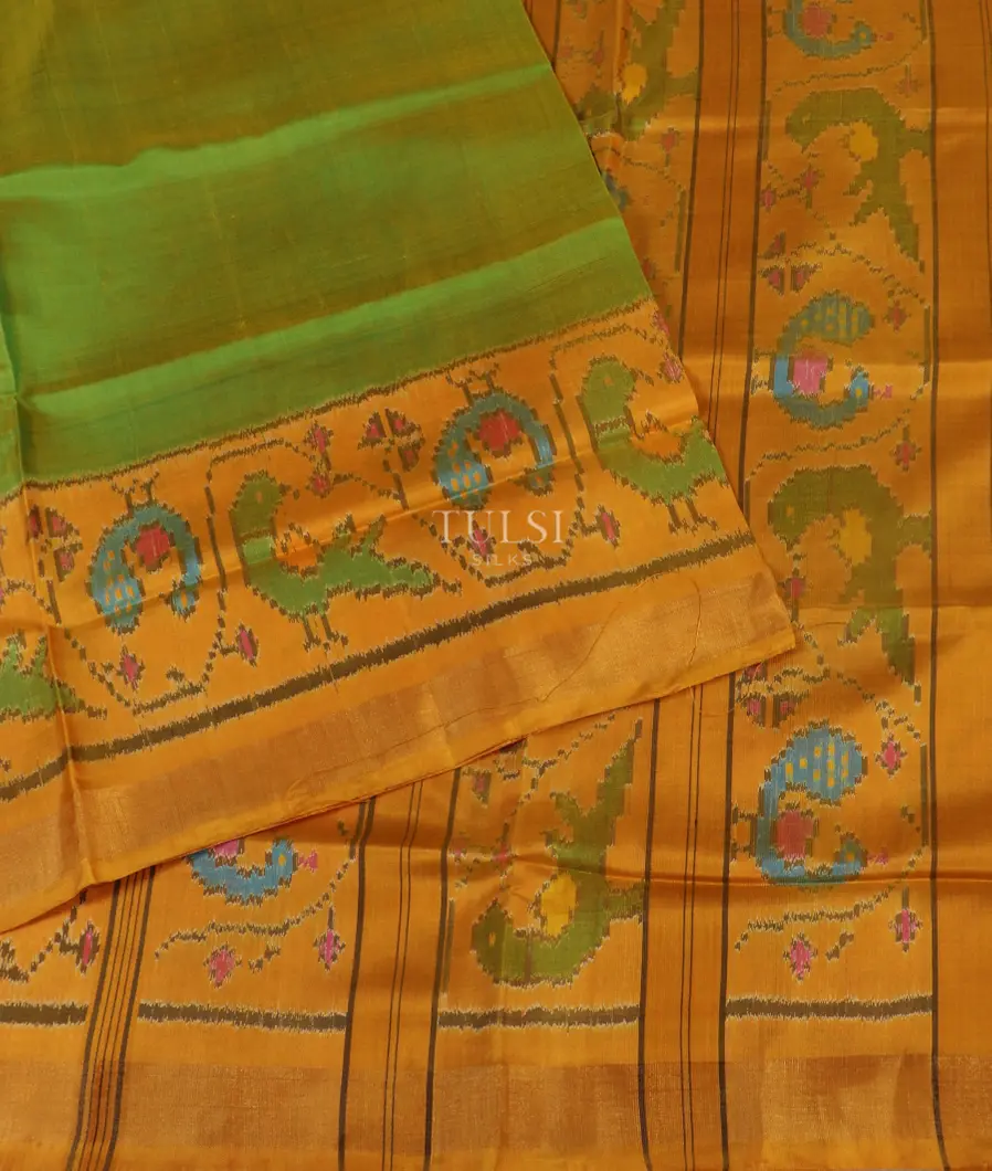 Green Patola Silk Saree T5283154