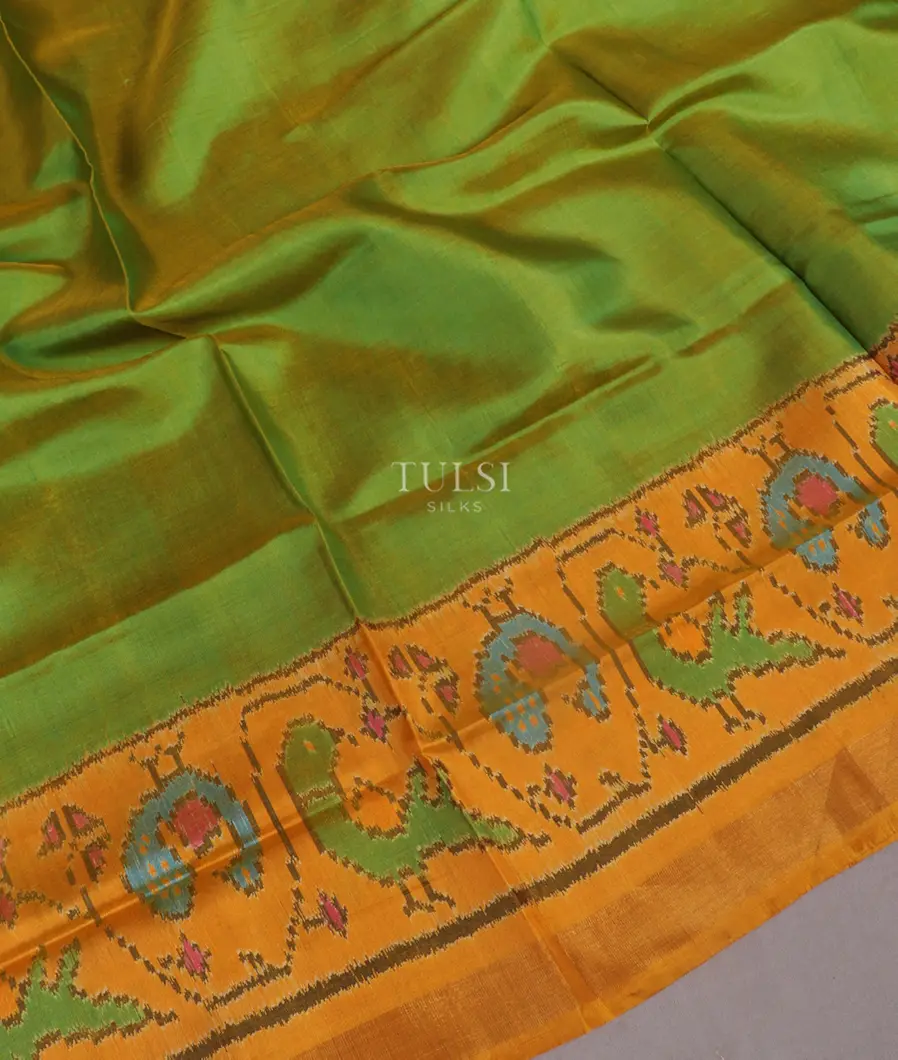 Green Patola Silk Saree T5283155