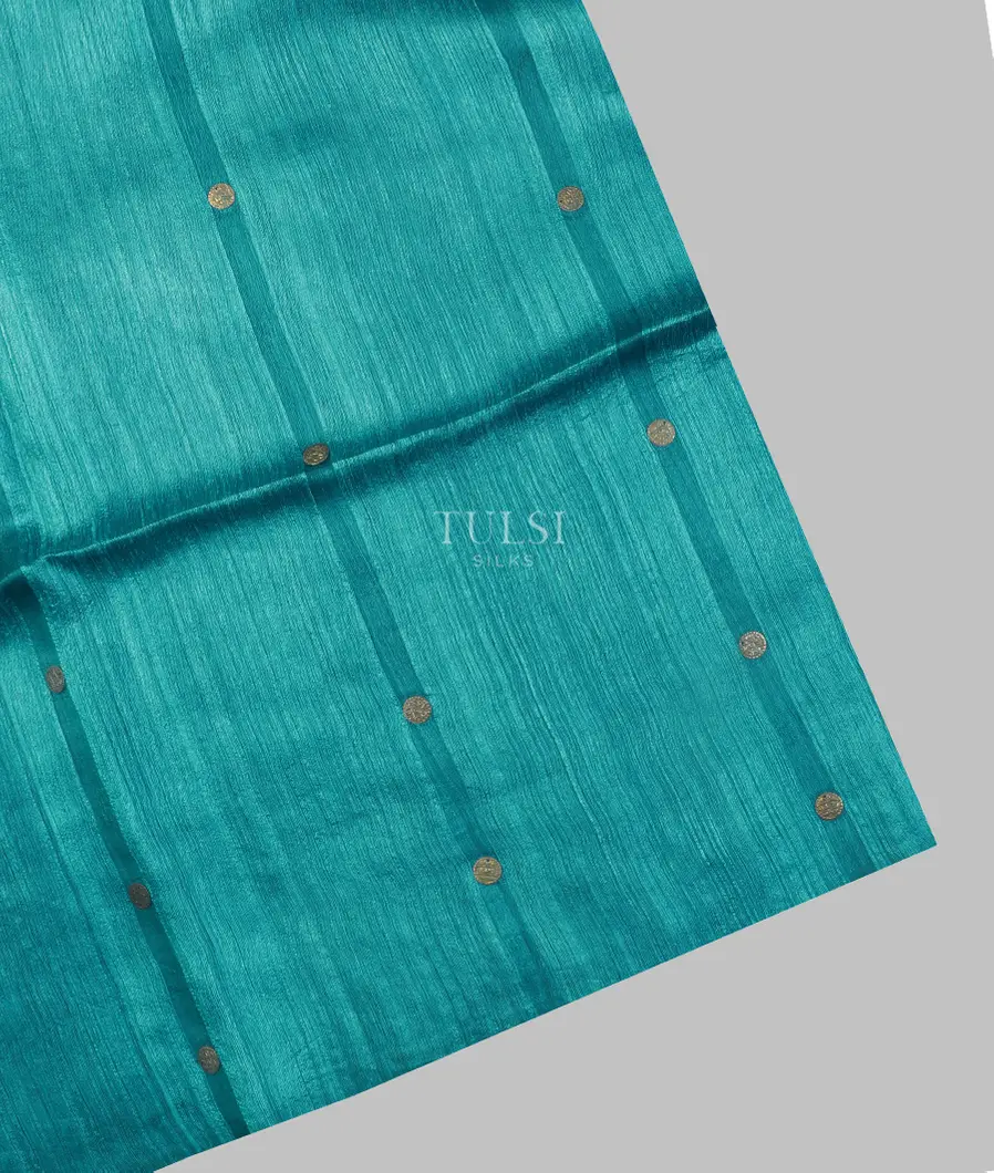 Blue Handwoven Tussar Saree T531777-image