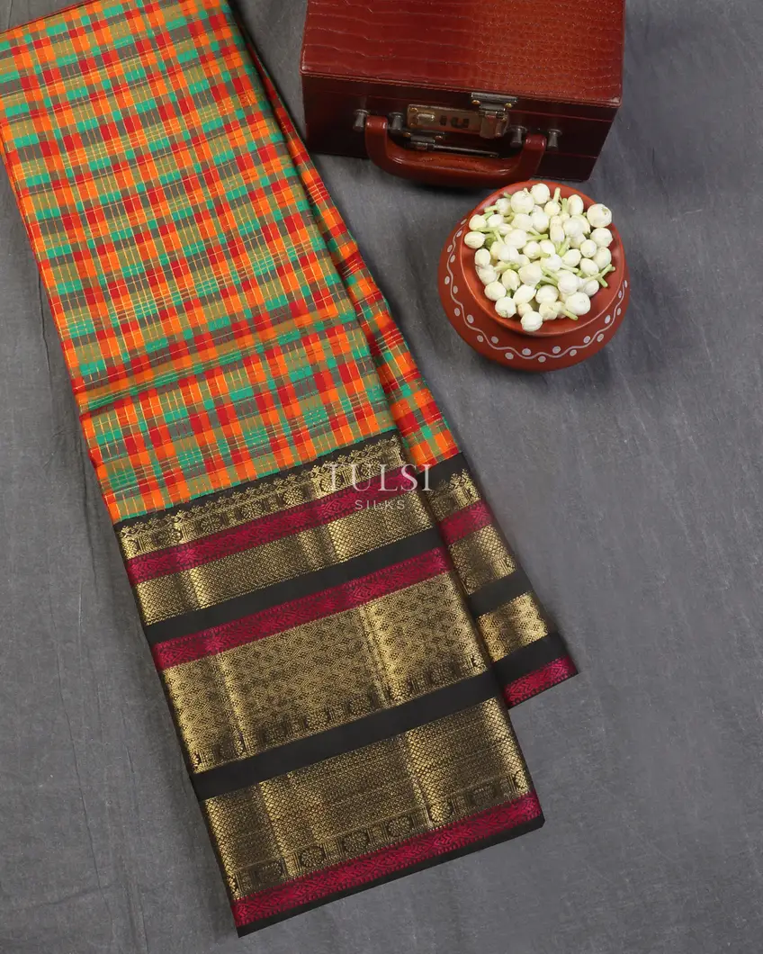Multicolour Kanjivaram Silk Saree T460205-image