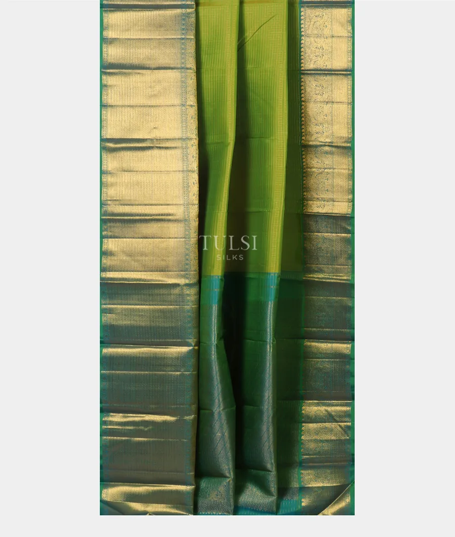 Yellowish Green Kanjivaram Silk Saree T5327432