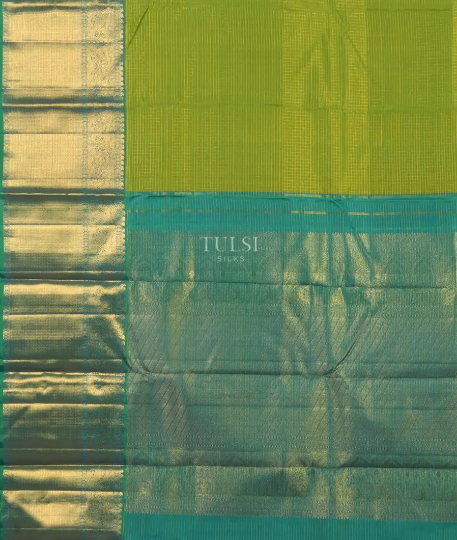 Yellowish Green Kanjivaram Silk Saree T5327434