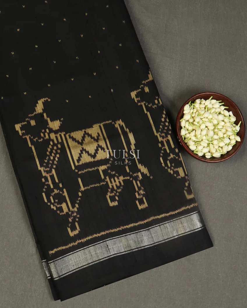 Black Patola Silk Saree T528250-image