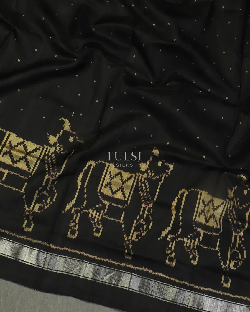 Black Patola Silk Saree T5282505