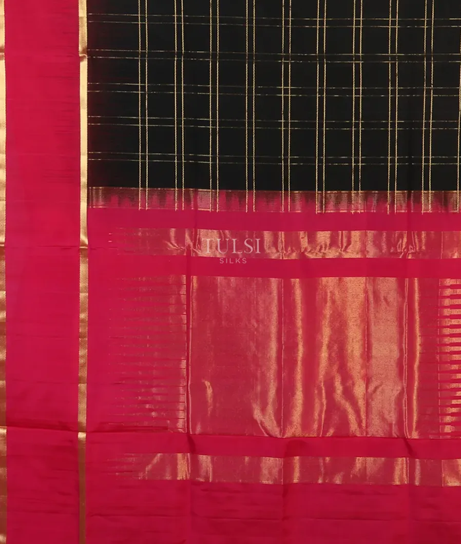 Black Soft Silk Saree T5267024