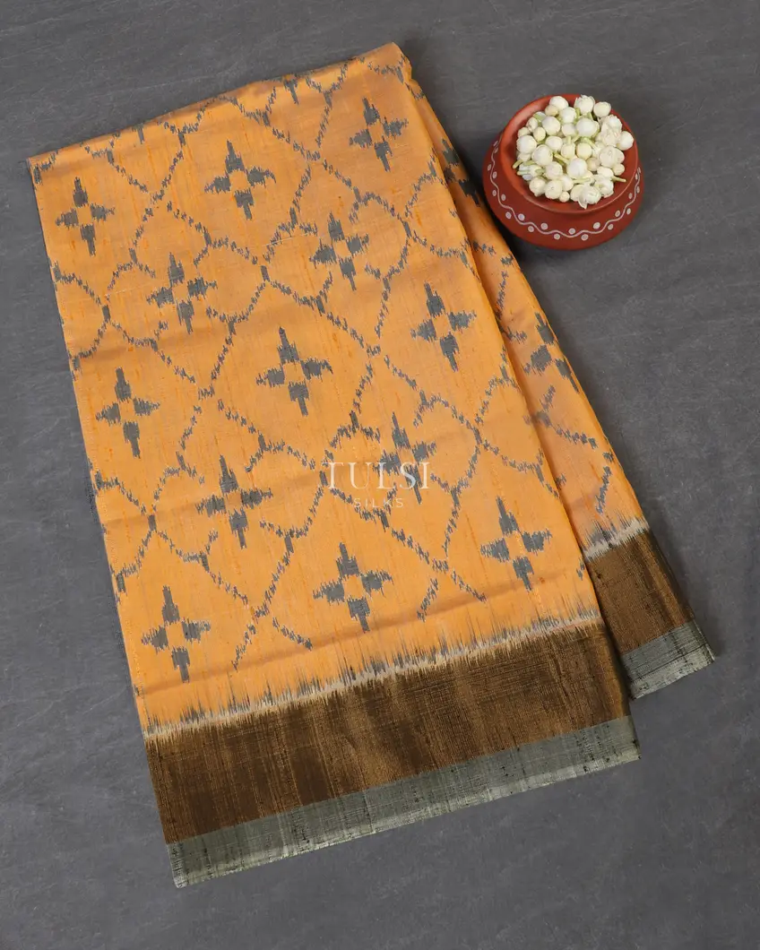 Yellow Patola Silk Saree T527287-image