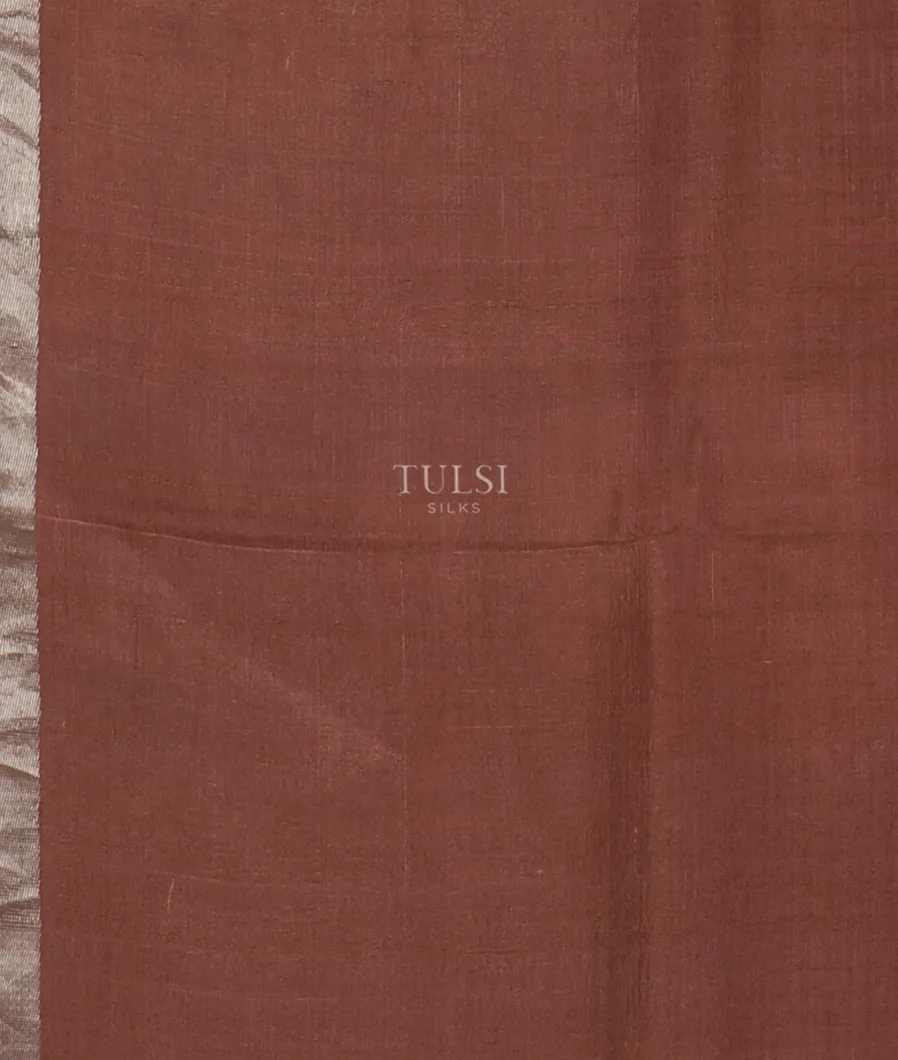 Brown Tussar Printed Saree T5202783