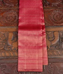 Pinkish Red Kanjivaram Silk Saree T5318531
