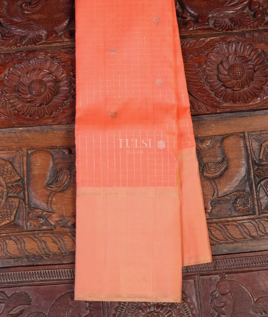 Peach Kanjivaram Silk Saree T514209-image