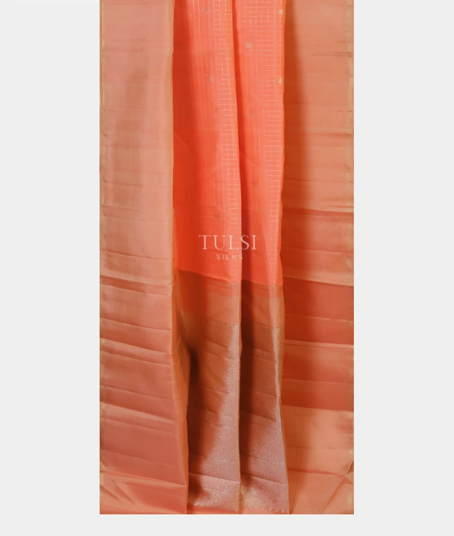 Peach Kanjivaram Silk Saree T5142092