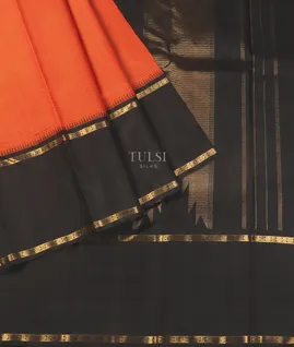 Burnt Orange Kanjivaram Silk Saree T5031352