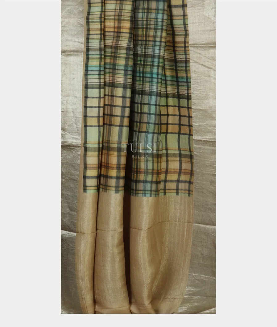 Multicolour Tussar Printed Saree T4547352