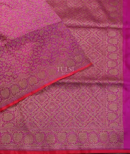 Purple Banaras Silk Saree T5312822