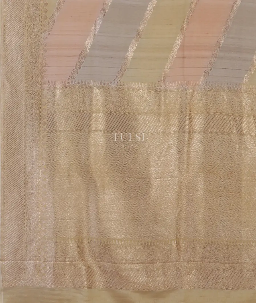 Multicolour Tussar Georgette Saree T4958764