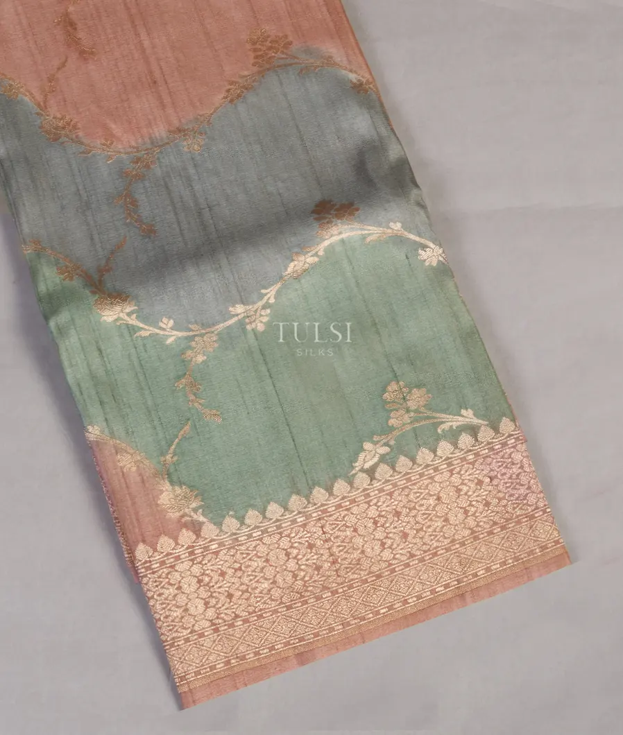 Multicolour Tussar Georgette Saree T495854-image