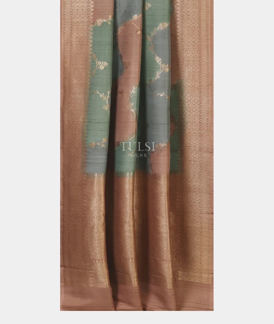 Multicolour Tussar Georgette Saree T4958542