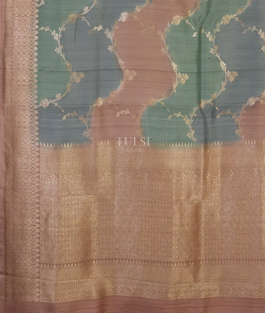 Multicolour Tussar Georgette Saree T4958544