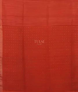 Red Handwoven Tussar Saree T4300194