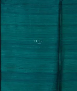 Bluish Green Handwoven Tussar Saree T5125313
