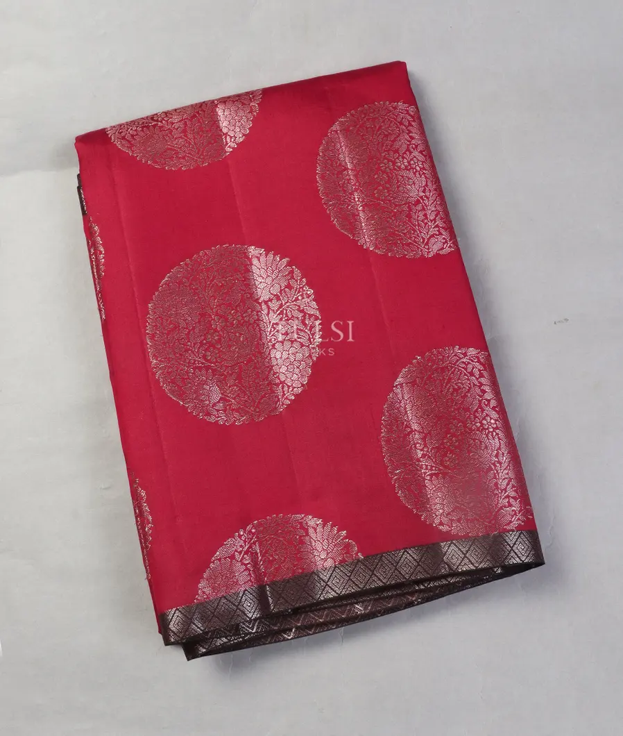 Reddish Pink Chaniya Silk Saree T521676-image