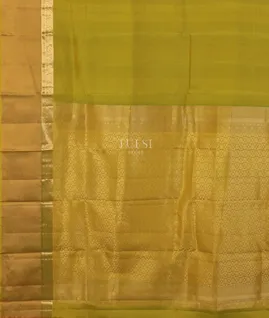 Yellowish Green Soft Silk Saree T5096334
