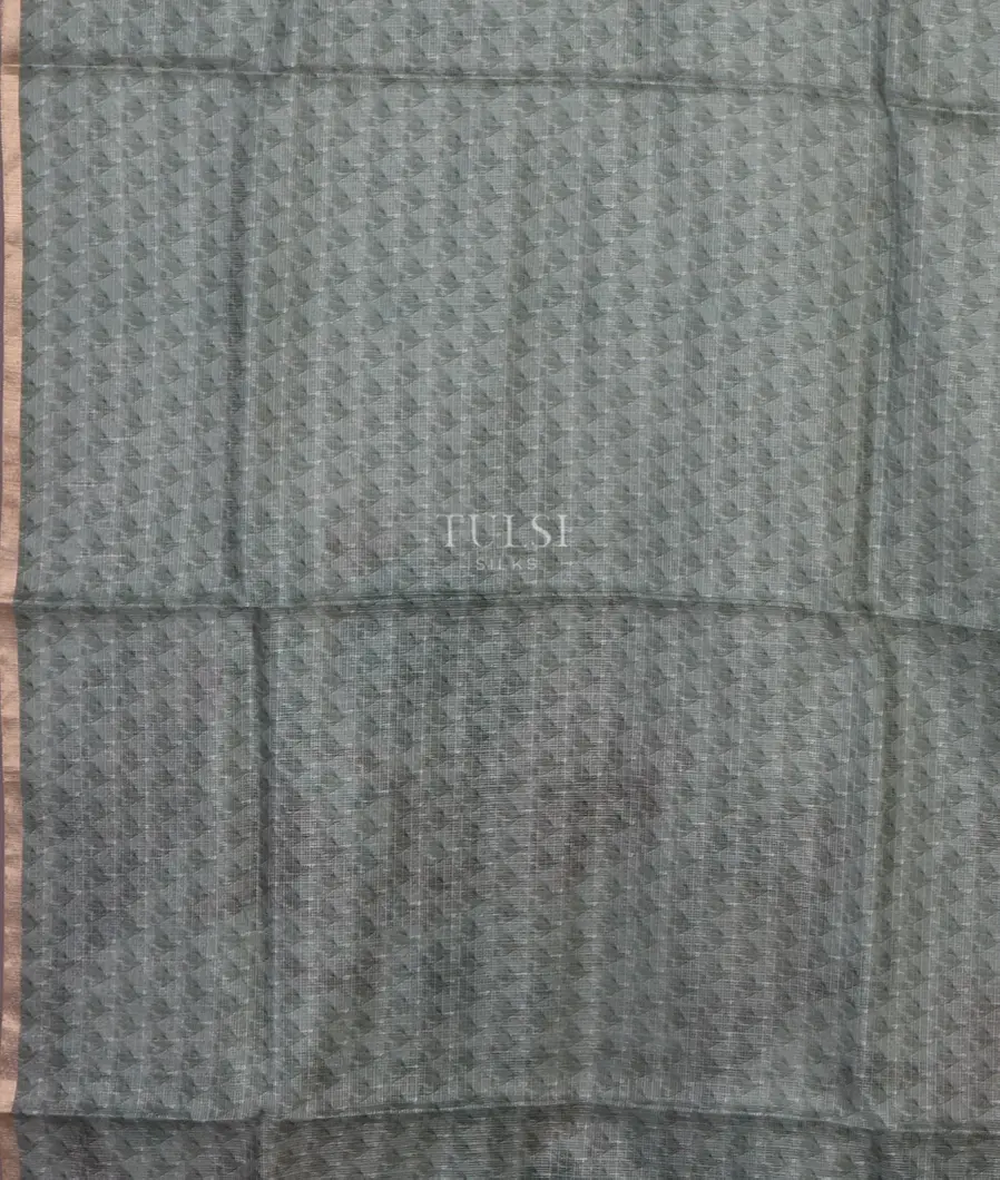 Light Grey Tussar Kota Saree T5232163