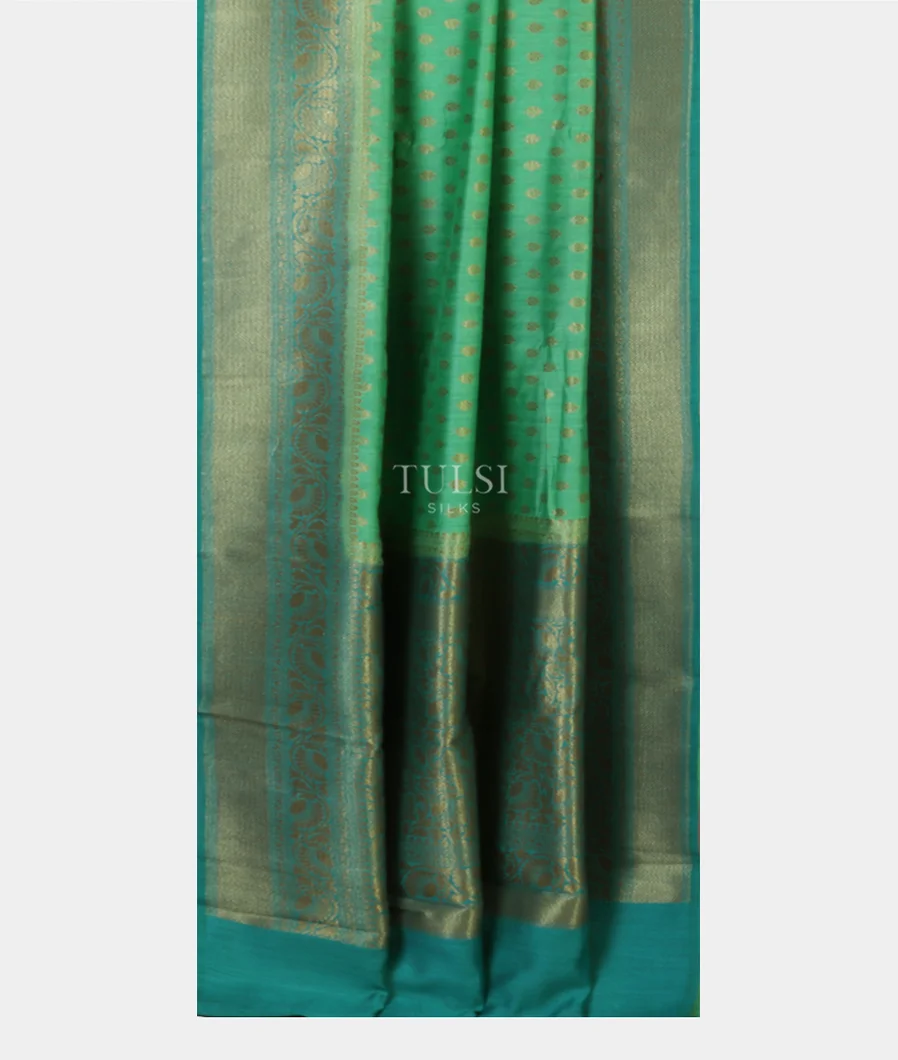 Green Banaras Tussar Saree T4929572