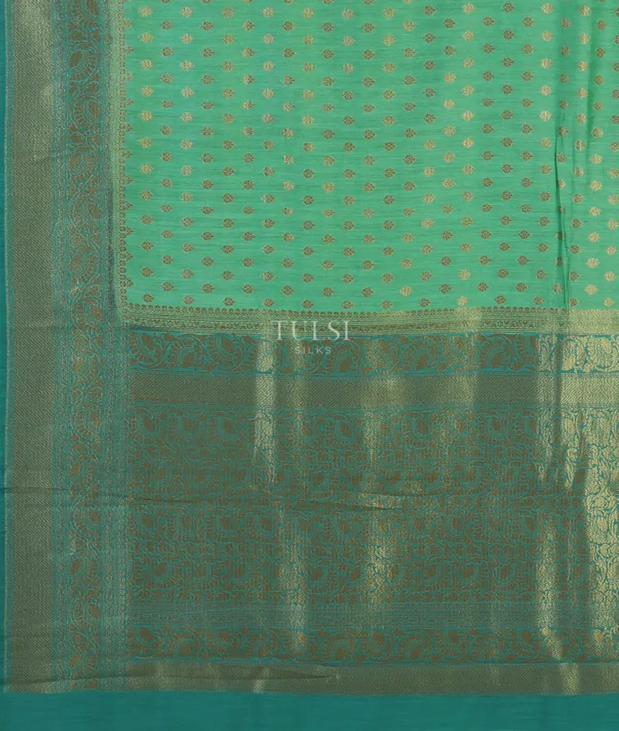 Green Banaras Tussar Saree T4929574