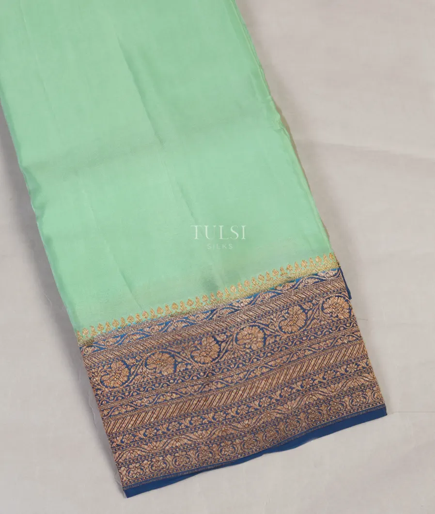 Green Crepe Silk Saree T521100-image