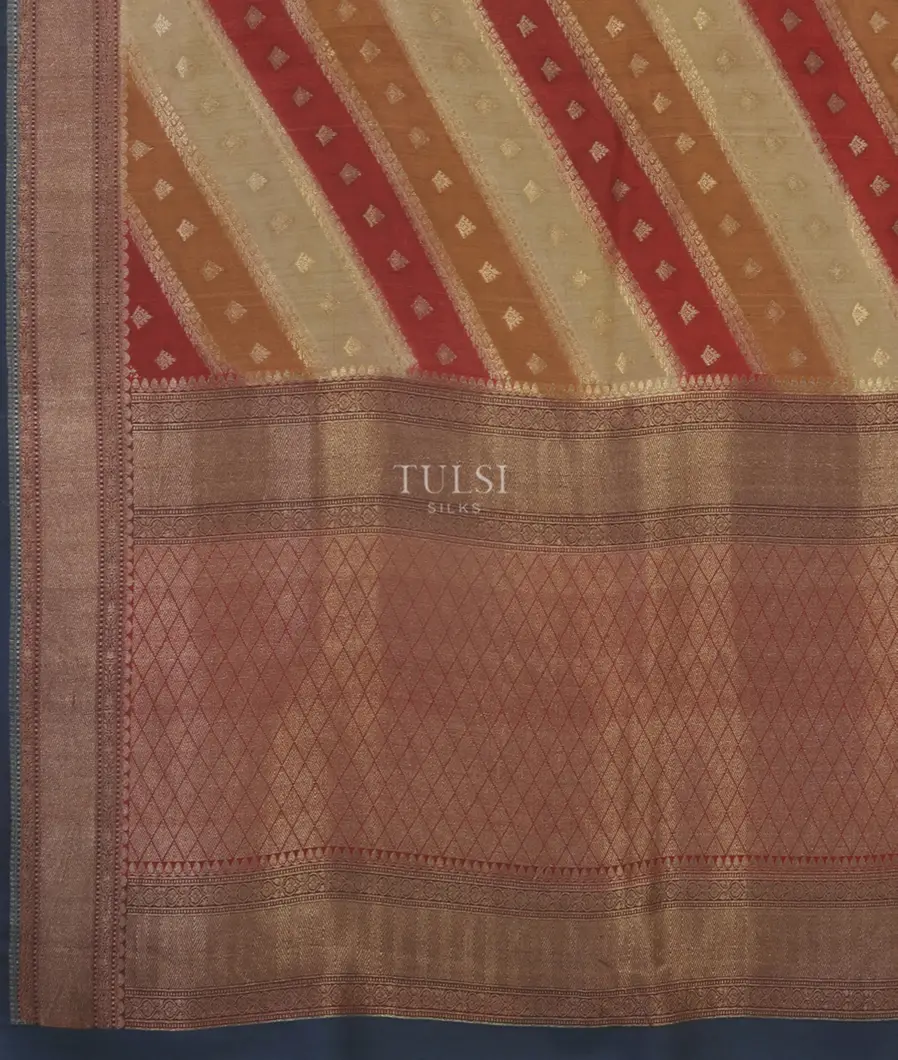 Multicolour Tussar Georgette Saree T4643584