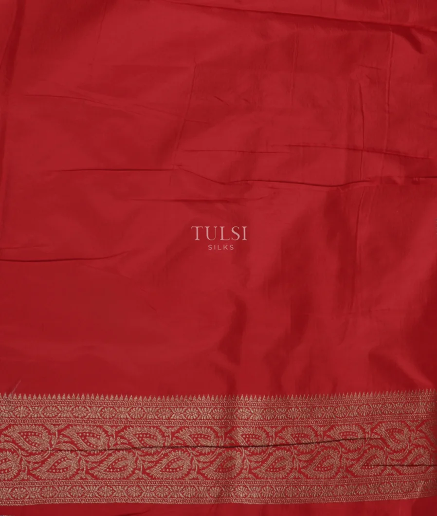 Peacock Blue Banaras Silk Saree T5227963