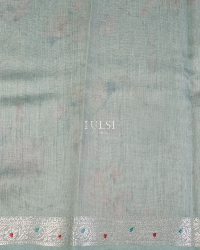 Blue Munga Tussar Silk Saree T532061 (Shipping 15 - 30 Business days)3