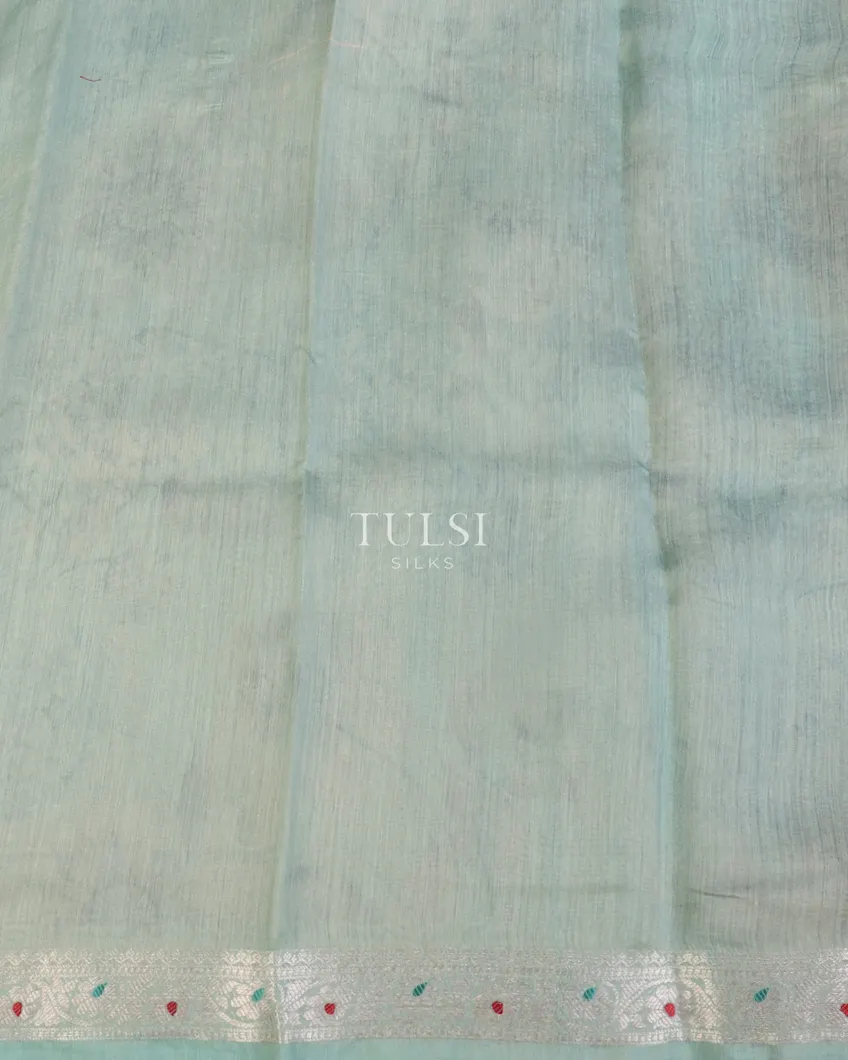 Blue Munga Tussar Silk Saree T5320413