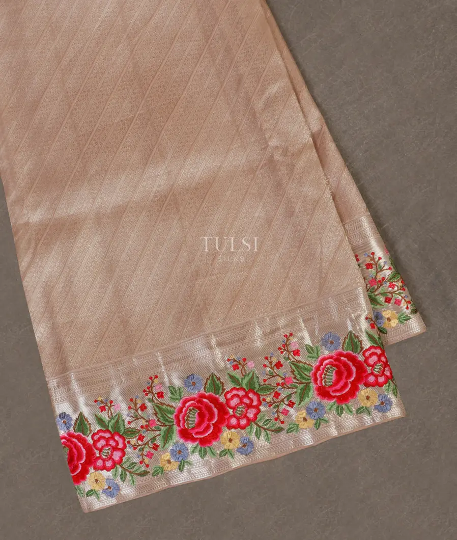Mauve Pink Kanjivaram Embroidery Silk Saree T530531-image