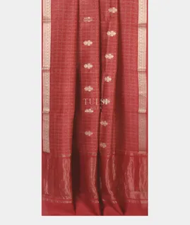 Red Soft Tussar Printed Saree T5227572