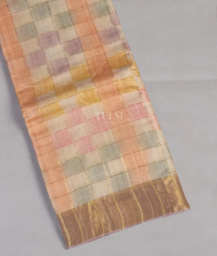 Multicolour Tussar Printed Saree T521376-image