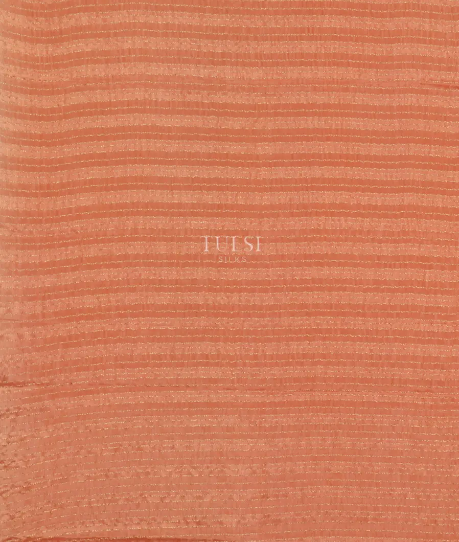 Peach Mysore Crepe Silk Saree T5203773