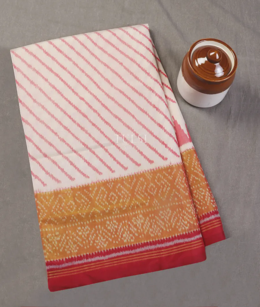 White Patola Silk Saree T531176-image