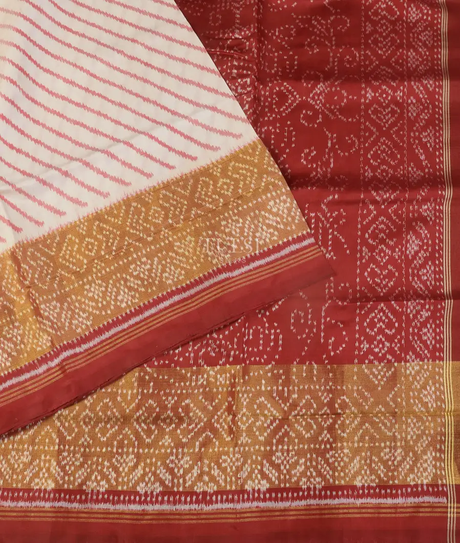 White Patola Silk Saree T5311762
