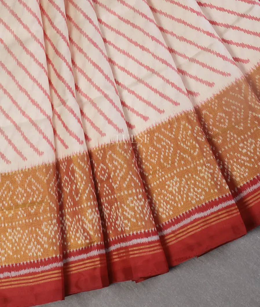 White Patola Silk Saree T5311764