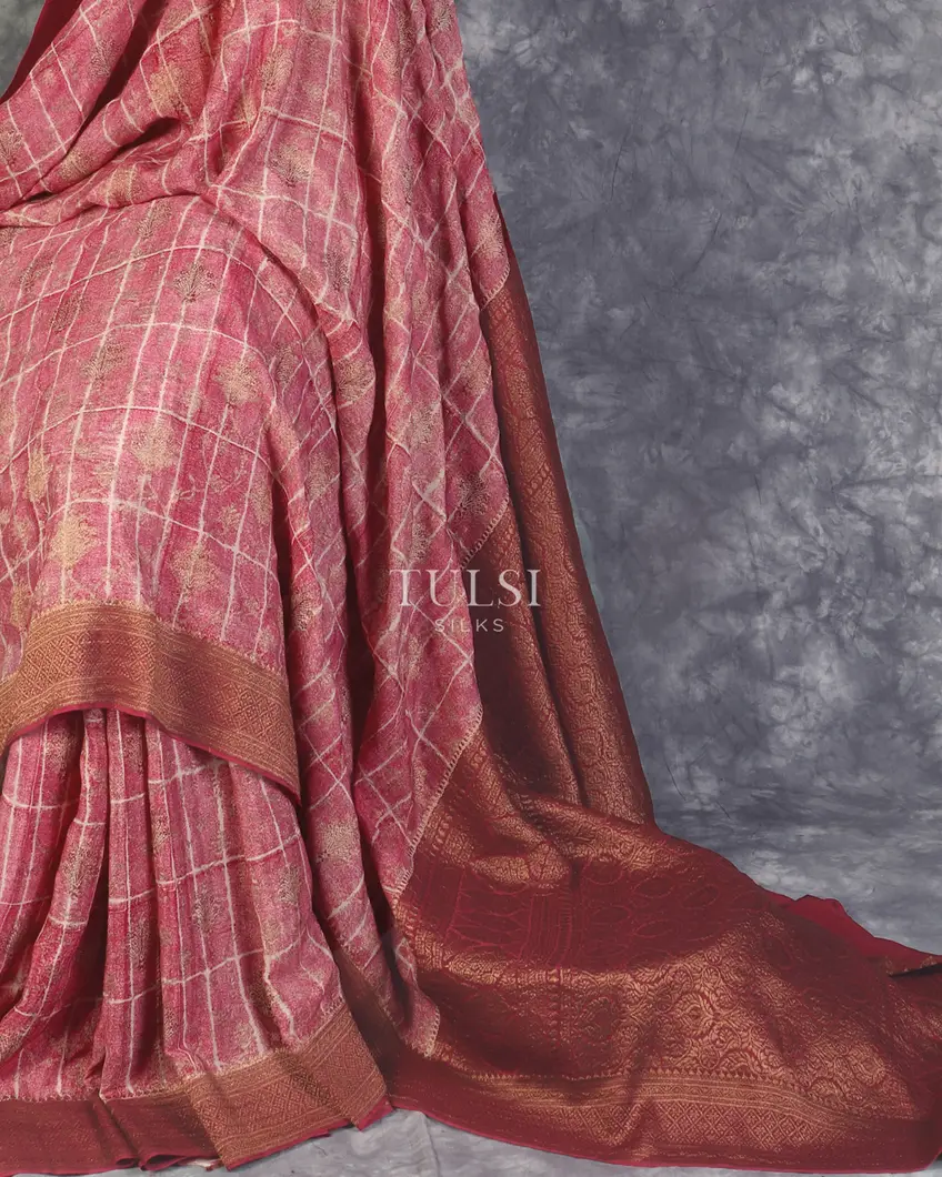 Pink Mysore Crepe Silk Saree T5260262