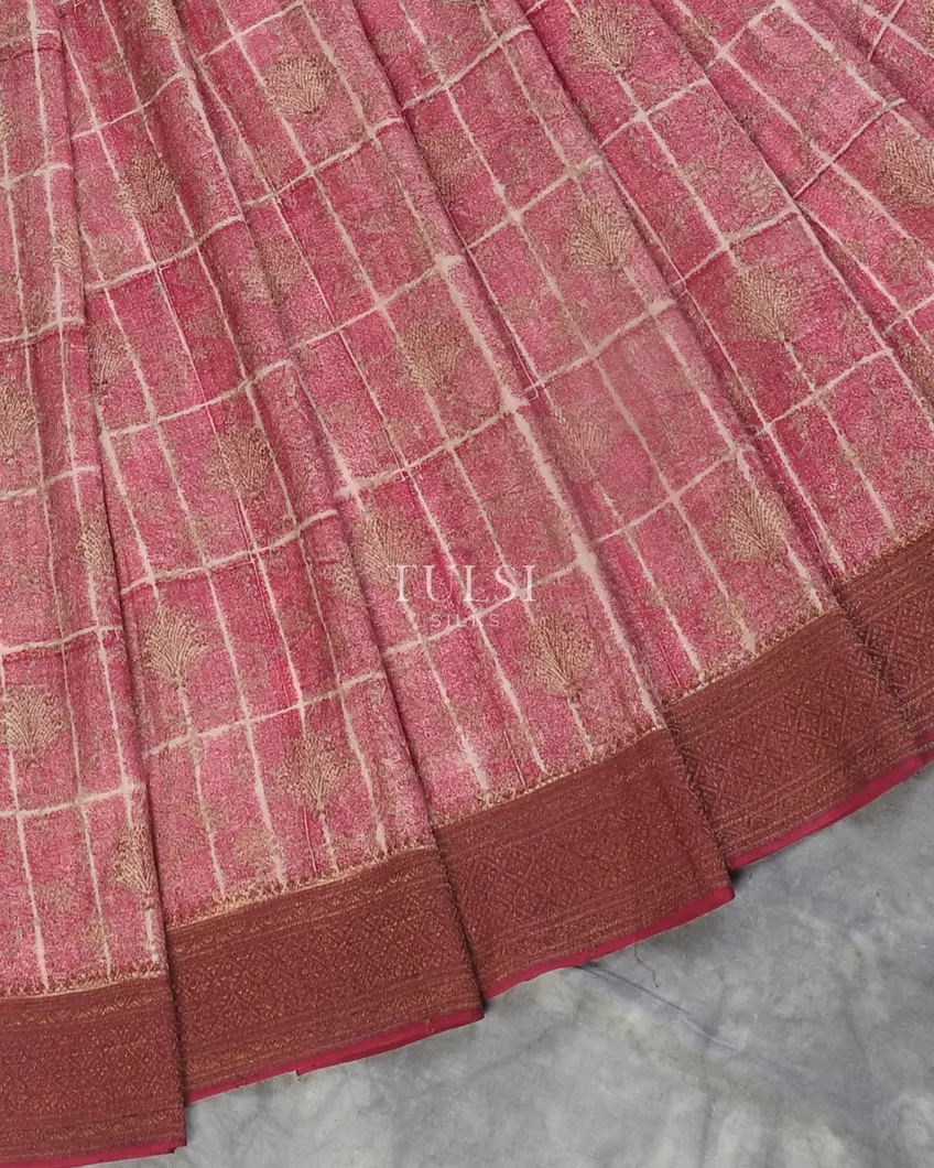 Pink Mysore Crepe Silk Saree T5260265