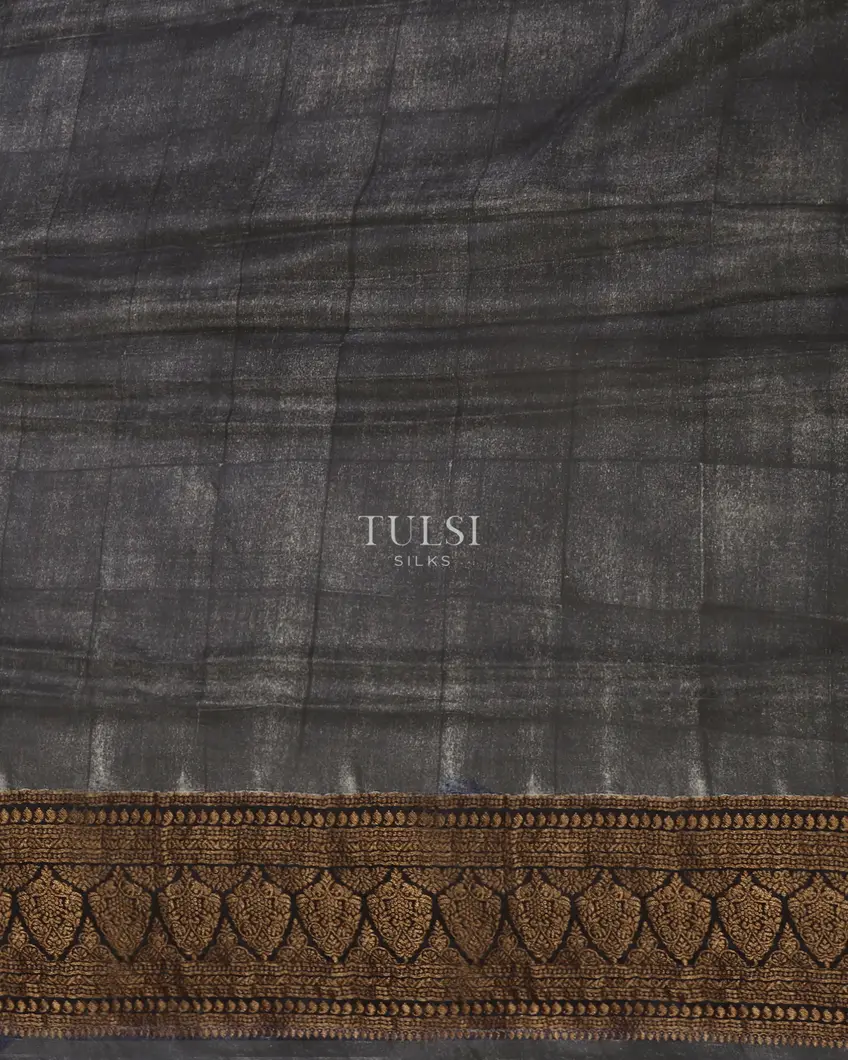 Grey Mysore Crepe Silk Saree T5260253