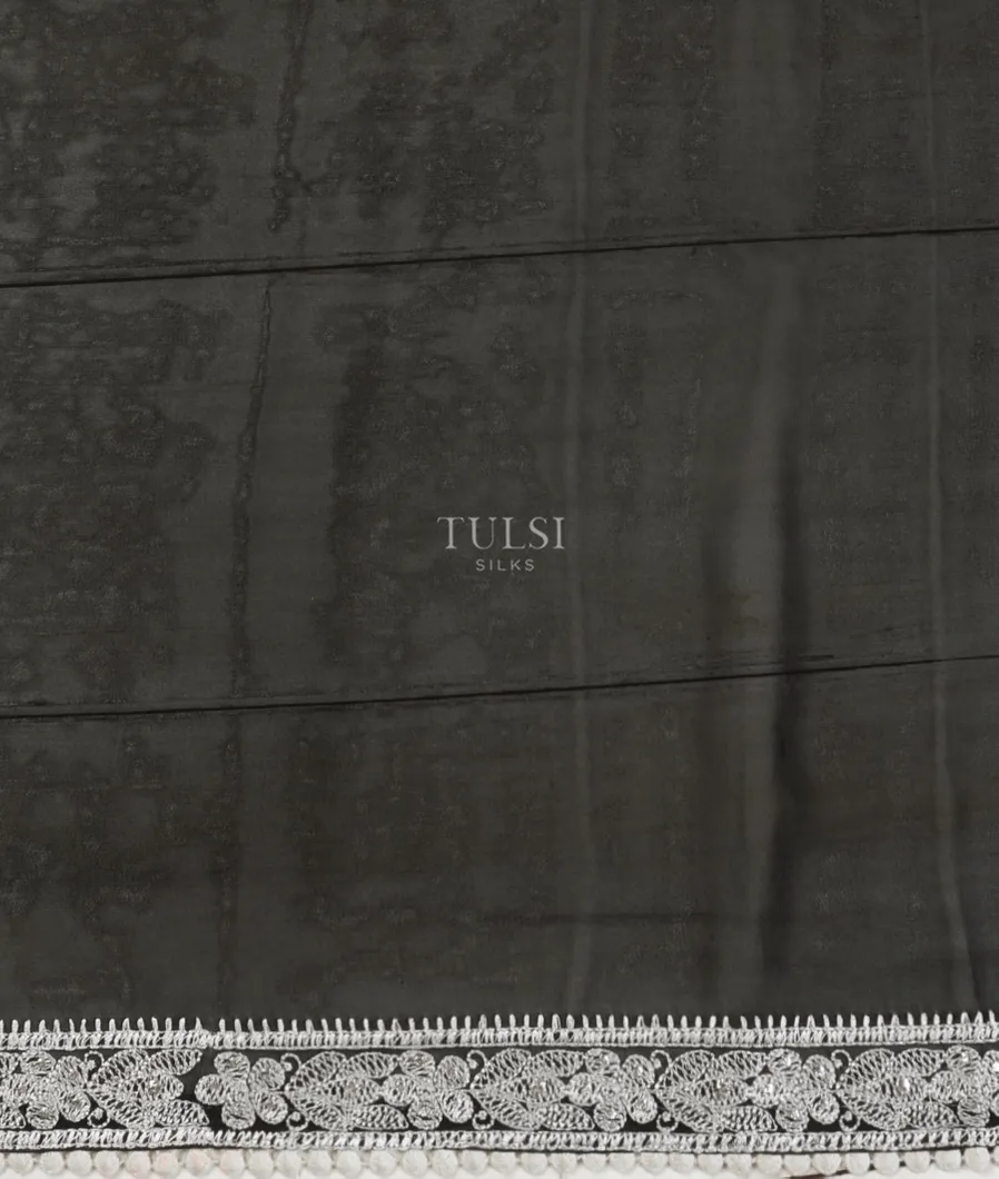 Off - White Georgette Silk Embroidery Saree T5272693