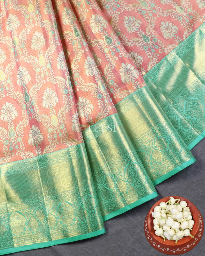 Pink Tissue Kanjivaram Silk Saree T4814832